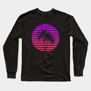 Sunset Palm 80s Long Sleeve T-Shirt